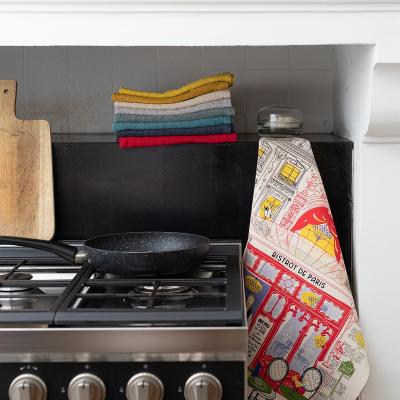 Toalla de cocina Curl 100% algod�n azul tinta