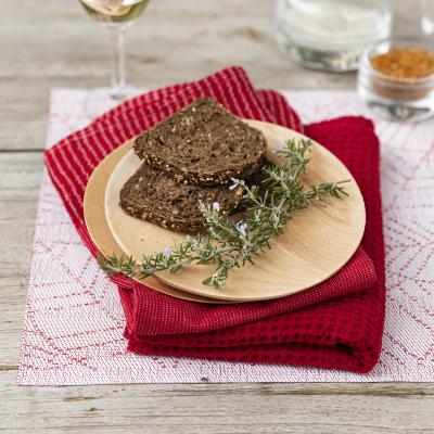 Pa�o de cocina nido de abeja 100% algod�n Uni rojo