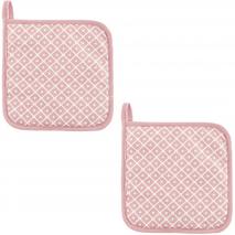 Juego 2 protectores de cocina 100% alg Dot rosa