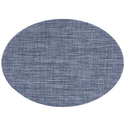 Mantel individual oval 33x46 cm azul piedra