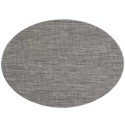 Mantel individual oval 33x46 cm gris