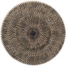 Estovalla individual rodona 36 cm Rattan negre