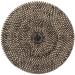 Mantel individual redondo 36 cm Rattan negro