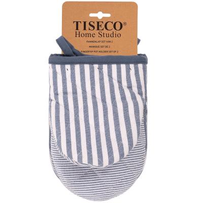 Set 2 manoplas cocina 100% algod�n XL-Lines azul