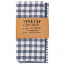 Set 3 paos de cocina 100% algodn  XL-Lines azul