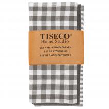 Set 3 draps de cuina 100% cot� XL-Lines gris