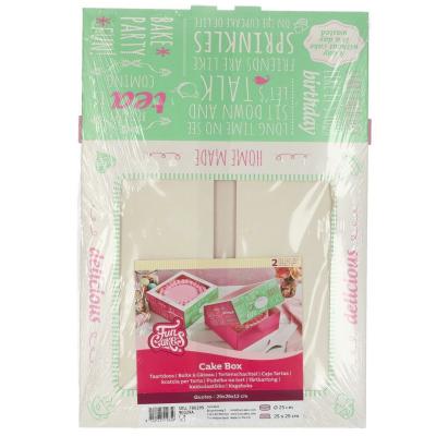 Set 2 cajas para pasteles Quotes 26x26x12 cm