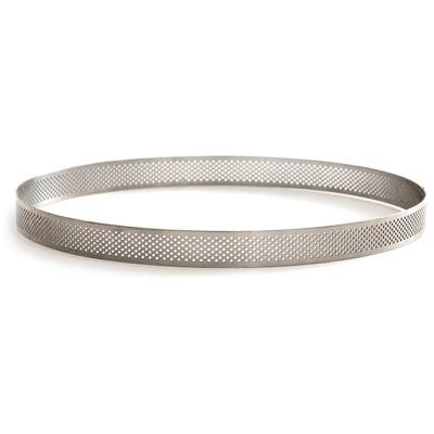 Anillo tarta perforado alto acero inox 10x2 cm