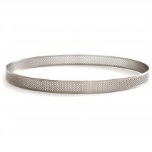 Anillo tarta perforado alto acero inox 10x2 cm