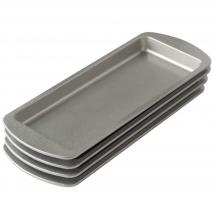 Set 4 moldes rectangulares antiadherentes 25x10x2