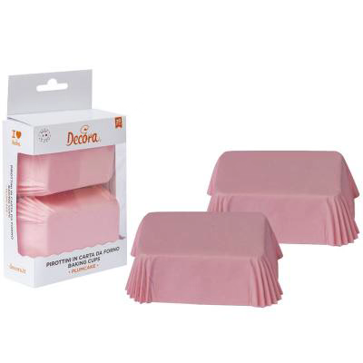 Papel plum cake x36 8x5x3 cm rosa