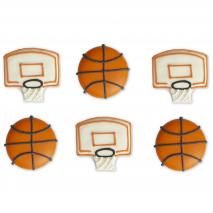 Set 6 decoraciones de az�car Baloncesto