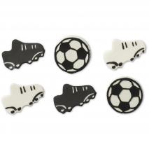Set 6 decoraciones de az�car Goal