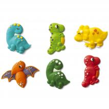 Set 6 decoracions de sucre Jurssic