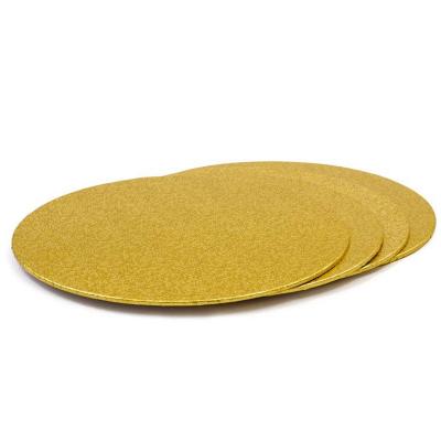 Base para pasteles redonda dorada 3 mm