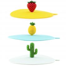 Tapa silicona para vaso y taza frutas surtida