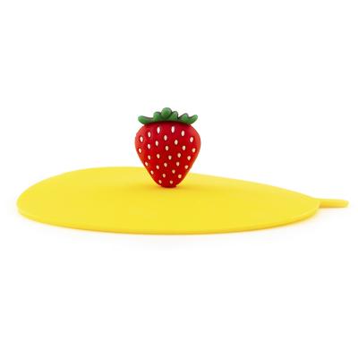 Tapa silicona para vaso y taza frutas surtida