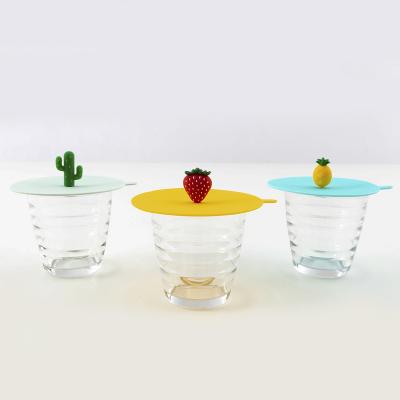 Tapa silicona para vaso y taza frutas surtida