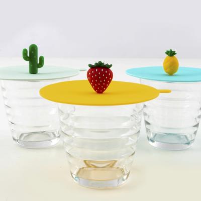 Tapa silicona para vaso y taza frutas surtida