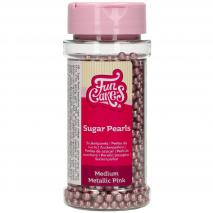 Sprinkles perla azúcar 4 mm 80 g rosa metalizado