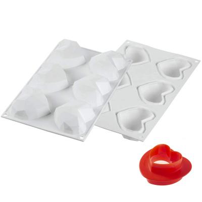 Molde corazones silicona Amorini Origami x 6 cav
