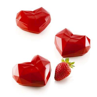 Molde corazones silicona Amorini Origami x 6 cav