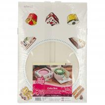 Set 2 caixes per pastissos blanca 26x26x12 cm