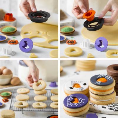Set 4 cortadores galletas rellenas Halloween