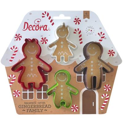 Set 4 cortadores galletas Gingerbread Family