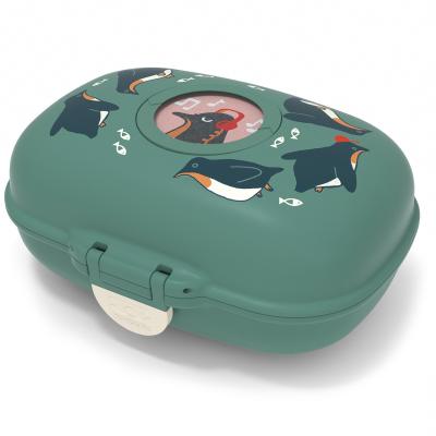 Fiambrera infantil Monbento Snack green Penguin
