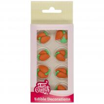 Set 16 decoracions de sucre Pastanagues