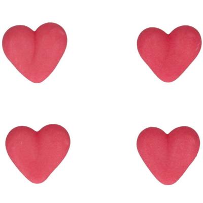 Set 8 decoraciones de azcar Corazones rojos