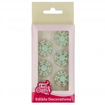 Set 12 decoraciones de azcar Copos de nieve