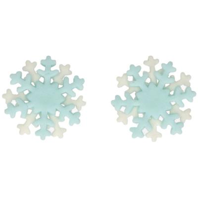 Set 12 decoraciones de azúcar Copos de nieve