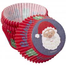 Paper cupcakes x75 Santa Claus
