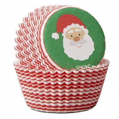 Papel mini cupcakes x100 Santa Claus