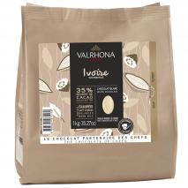Cobertura xocolata blanca Valrhona Ivoire 35% 1 kg