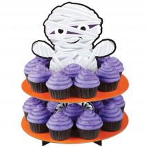 Expositor pasteles x2 pisos Momia Halloween