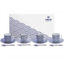 Set regalo caf Nippon blue 4 tz - 12 piezas