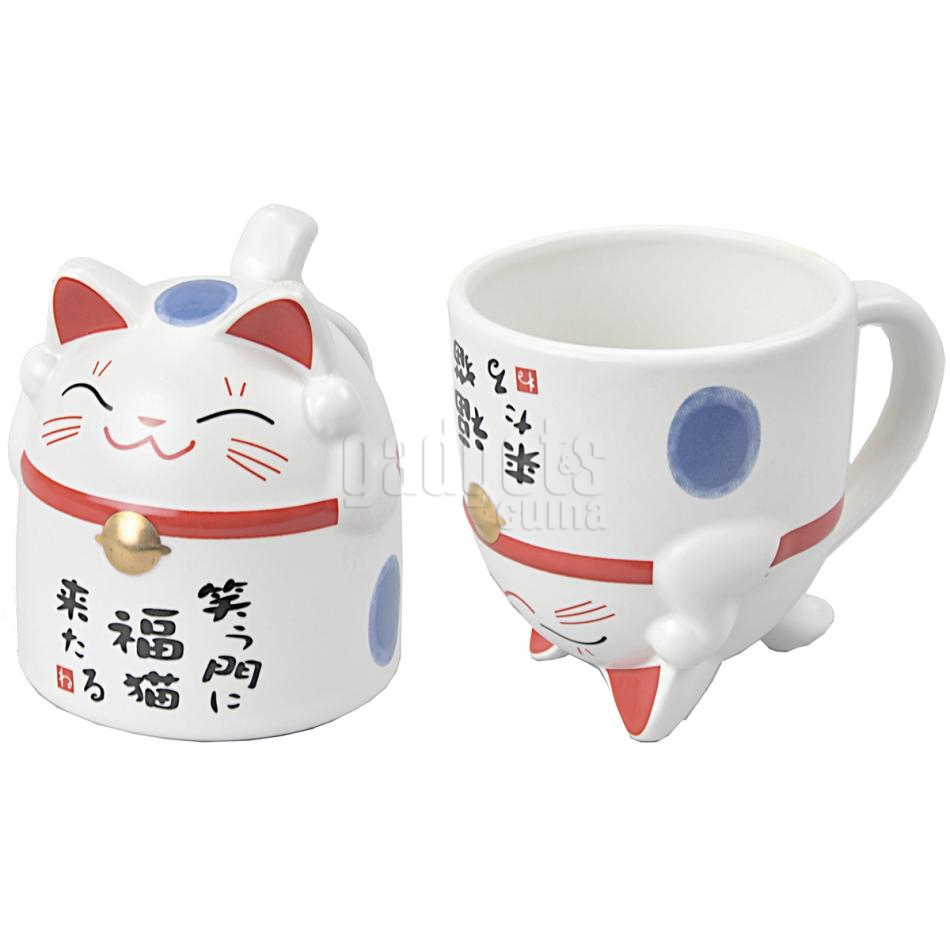 Taza reversible Gato Suerte japonés