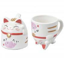 Taza reversible Gato Suerte japons