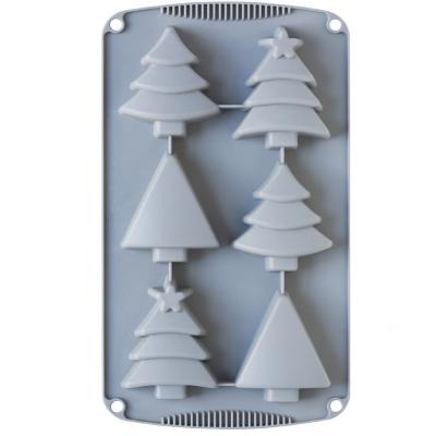 Molde silicona �rboles Navidad 6 cav