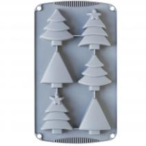 Molde silicona rboles Navidad 6 cav