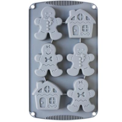 Molde silicona Ginger Navidad 6 cav