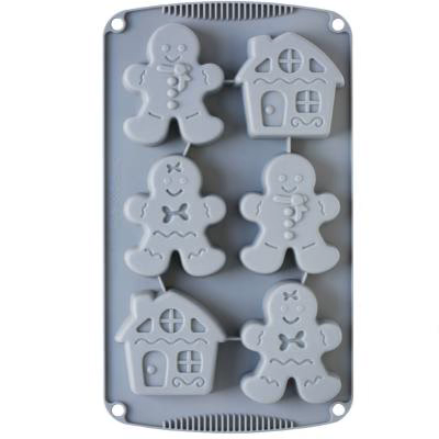 Molde silicona Ginger Navidad 6 cav