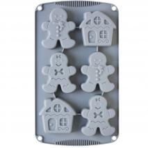 Molde silicona Ginger Navidad 6 cav