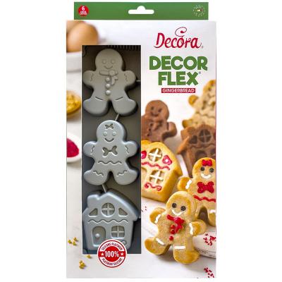 Molde silicona Ginger Navidad 6 cav