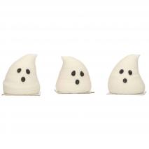 Set 3 decoraciones de azúcar 3D Fantasmas