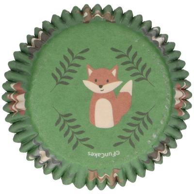 Papel cupcakes x48 Forest Animals