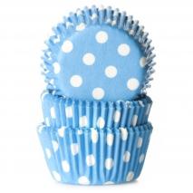 Papel  mini cupcakes topos azul x60